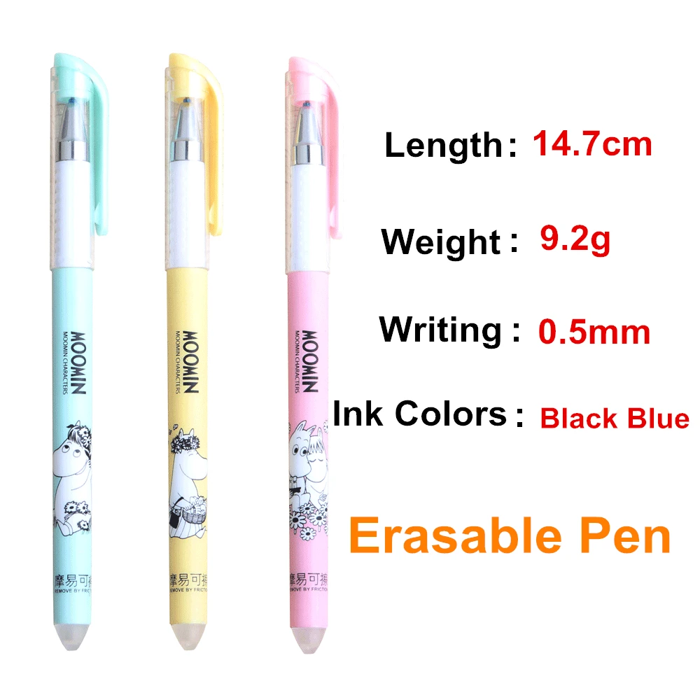 6/24/50Pcs/Set Kawaii Erasable Pen Refill Office Rods 0.5mm Gel Ink Refills Gel Pen Set Washable Handles Office School Supplies