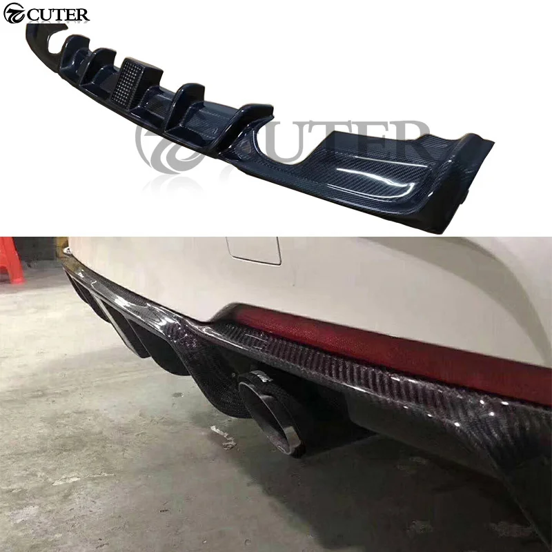 F30 3 Series 320i 330i Mp نمط ألياف الكربون شفة ممتصة للصدمات الخلفية الناشر مع مصباح ليد لسيارات Bmw F30 325i M-tech طقم هيكل السيارة #4