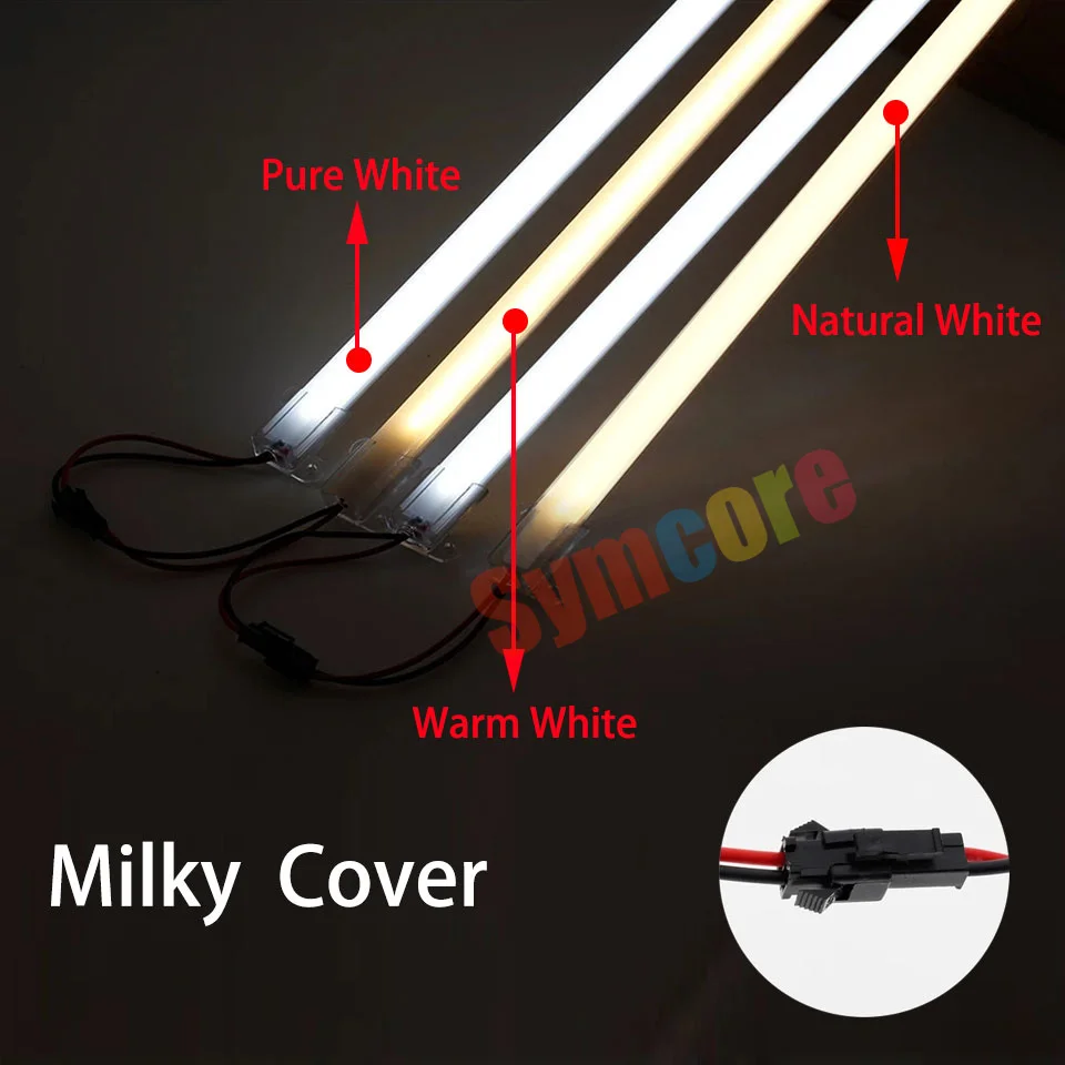 Barra de luz LED rígida de 220V, tubo fluorescente de ahorro de energía para escaparate, luz de cocina, 20cm/40cm/50cm/60cm, 5 unidades