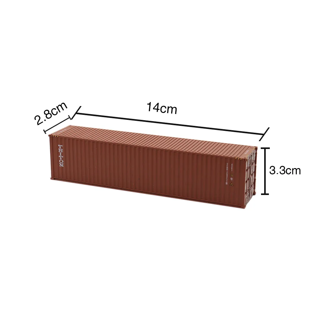 HO 1:87 40ft Railway Train Container Model Scale Oceangoing Shipping Cargo box Size 14*2.8*3.3cm for Collection Gifts Decoration