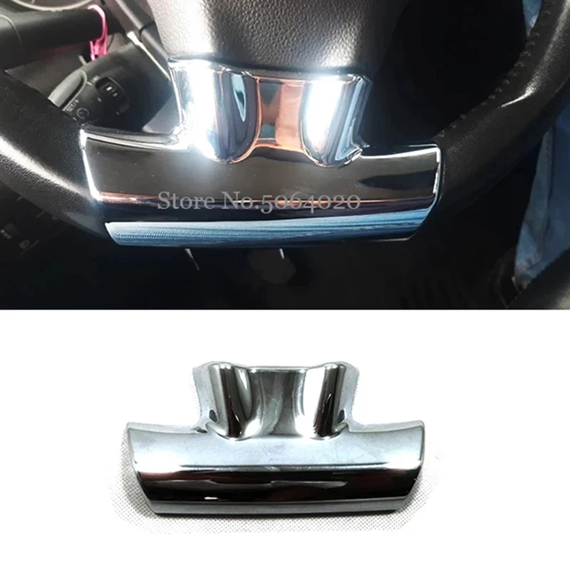 ABS Chrome Steering wheel plate frame Panel cover trim For Citroen Elysee C-Elysee 2014-2016 For Peugeot 301 2013-17 accessories
