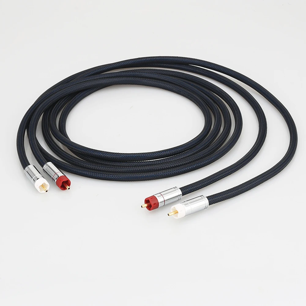 

Audiocrast A10+XW60 HIFI RCA TO RCA Audio Cable With Gold Plated Star line RCA Plug Cable Audio Grade Silver Analogue Cable