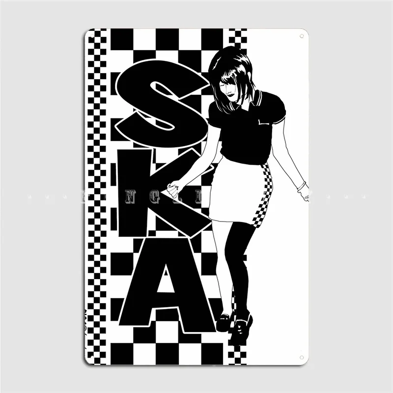 Ska Metal Plaque Poster Kitchen Cinema Kitchen Design Wall Decor Tin Sign Posters