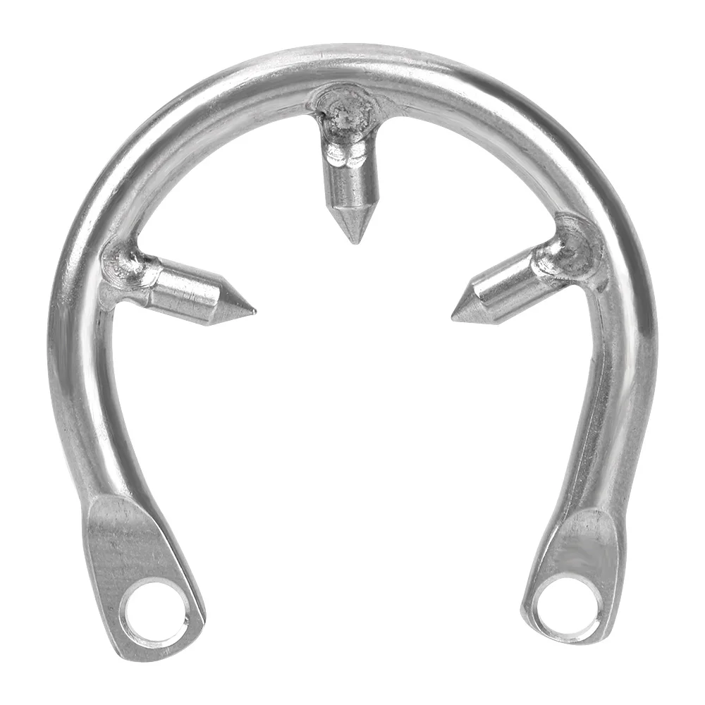 Stainless Steel Spikes Penis Ring For Men Cock Stretcher Testis Lock Anti-erect Chastity Cage Device Bondage Set Sex Toys Erotic