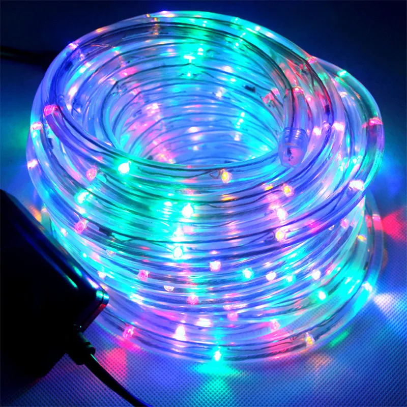 2021 AC220V LED Strip IP67 Waterproof Neon Sign LED Light Christmas Party Decoration Outdoor Rainbow Tube Rope Light Led Strip