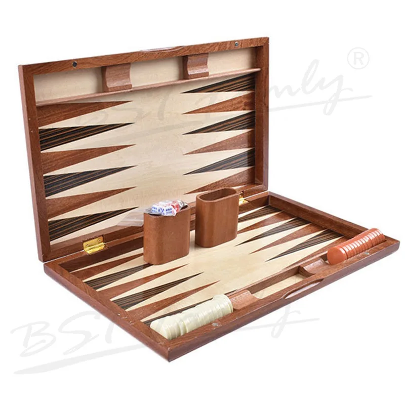 High Grade Backgammon Chess Travel Chess Set Fine Wooden Chessboard Classic Chess Game Plastic Chess Pieces S1