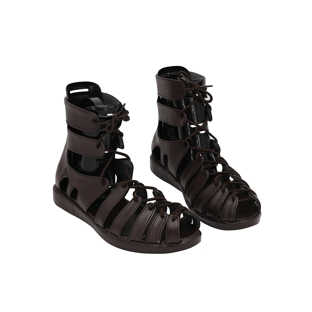 Fate Grand Order FGO Romulus Cosplay Boots Customized Black Sandals Any Size for Adults and Kids (5)