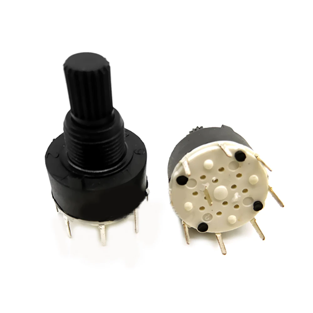 1/2 극 3 / 4/5/6/8 위치 SR16 16mm 로터리 밴드 스위치, 15mm 샤프트 DC60V 0.3A 15mm 샤프트 플라워 축 원형 스위치