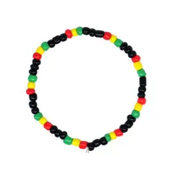 20x Rasta Reggae Punk Hiphop Elastic Stretch Bracelets Glass Seed Beads Bracelet Fashion Jewelry