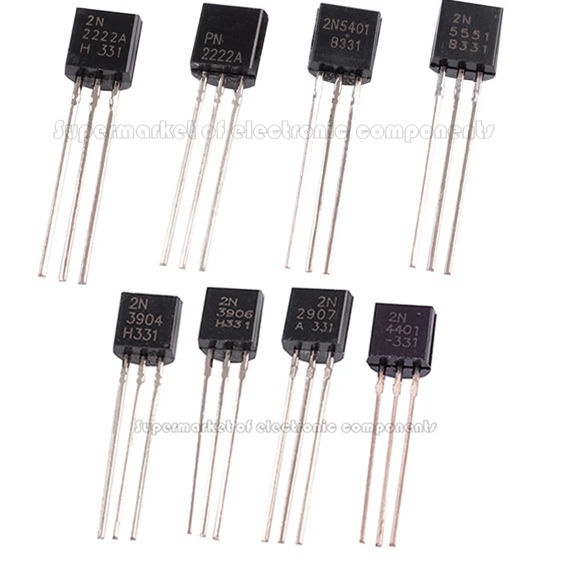 50PCS 2N3904 2N3906 2N2907 2N4401 2N2222 PN2222 2N5401 2N5551 TO-92 TO92 transistor New