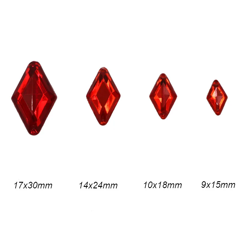 Big Bag Wholesale High Quality Diamond Shaped Acrylic Sew Flatback With Hole Rhinestones Diy/Clothing Accessories