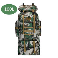 100L  Backpack Army Bag Hiking Outdoor Men Rucksack Camping Climbing Trekking Bags Mountain Sports