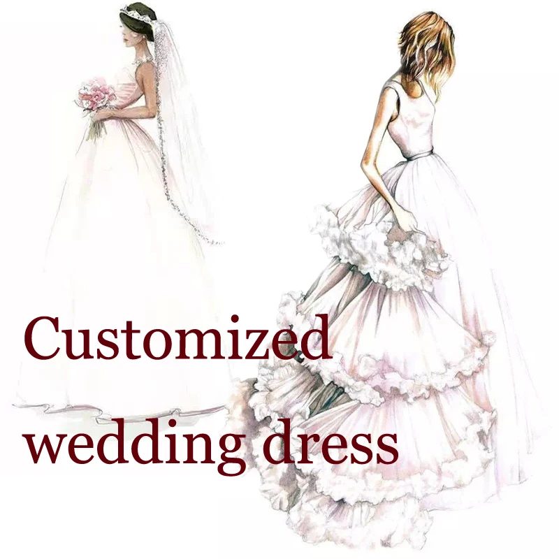 Os vestidos de casamento são feitos sob encomenda, e os vestidos são feitos sob encomenda