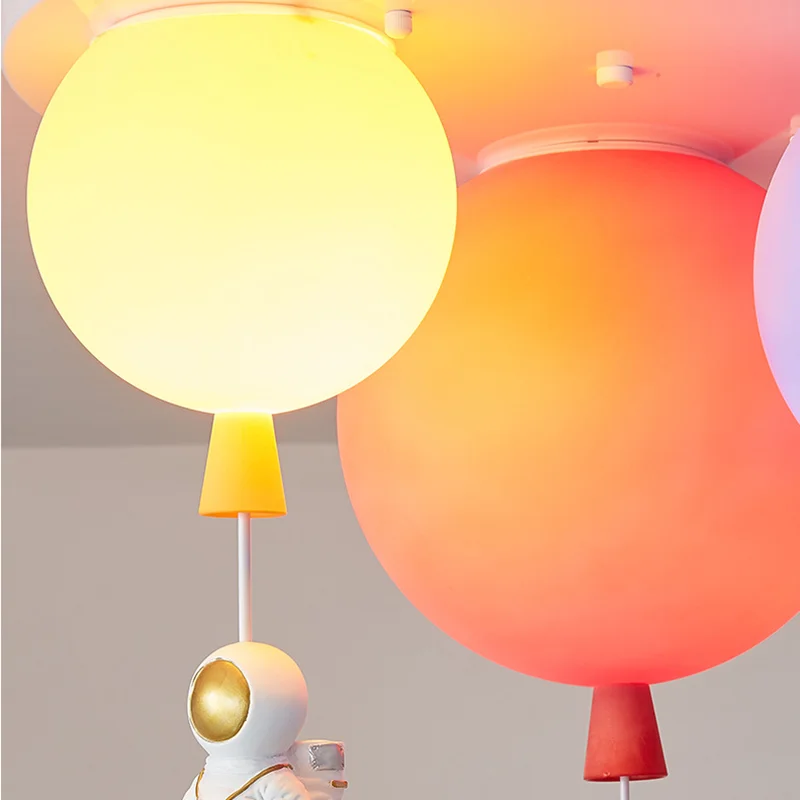 Nordic balloon pendant light LED Cartoon astronaut lamp  for Children Bedroom Lamp Living Room Study Room Decor boy pendant lamp