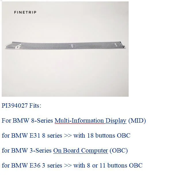 FINETRIP 10pcs For BMW E31 E36 8 11 18 button OBC ON BOARD COMPUTER Multi-Information Display Mid Pixel repair Ribbon Cable