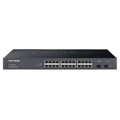 2*10000Mbps SFP + port optik dan 24 * RJ45 Gigabit Desktop Ethernet Switch 10 * Gigabit Ethernet Network Switch 16K MAC alamat