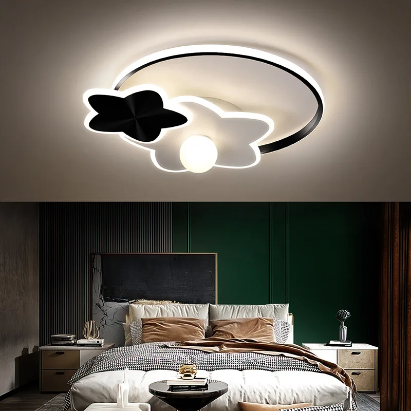 

Lustre Led Ceiling Light Modern White&Black Ceiling Lamp For Living Room Bedroom Dining Room Indoor Led Light Fixture 110v 220v