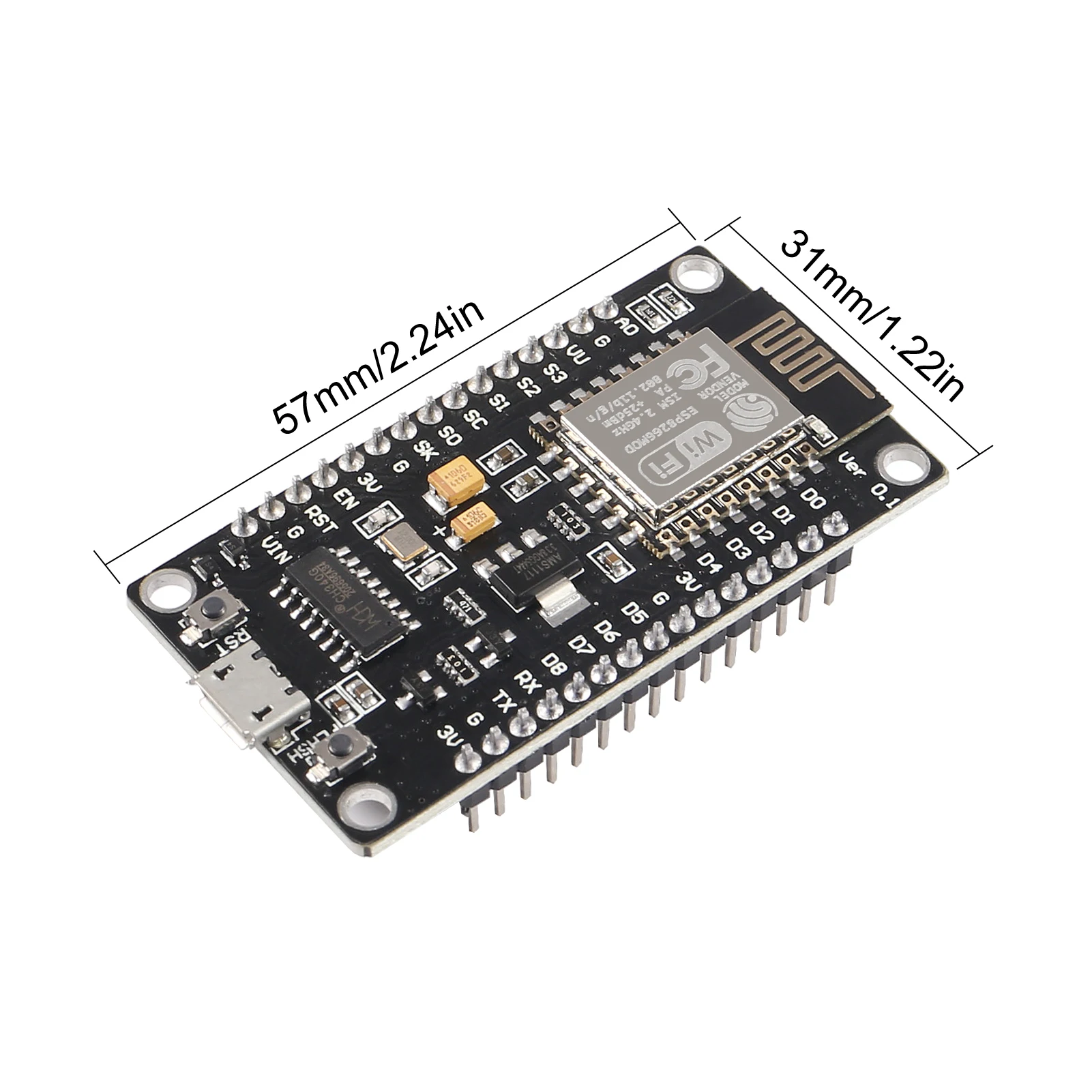 Wireless Module NodeMcu V3 CH340 Lua WIFI Internet Of Things Development Board ESP8266 With Pcb Antenna And USB Port For Arduino