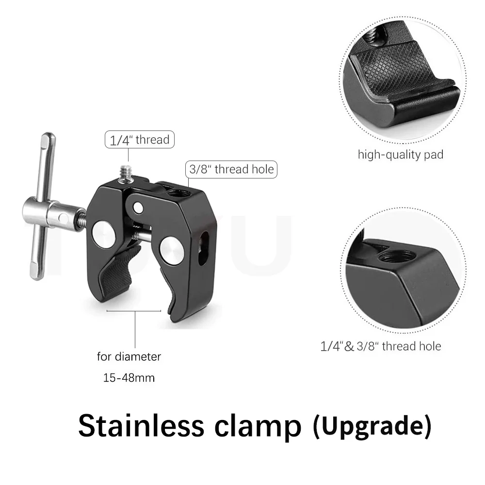 Motorcycle Camera Holder Handlebar Bracket Clamp Bike Mount for GoPro Max Hero 10 DJI Invisible Selfie Stick for Insta360 ONE X2