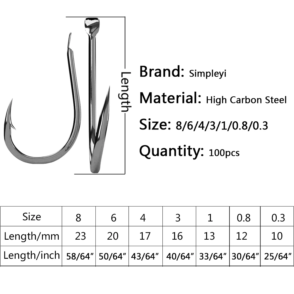 100pcs/box Durable Jig Head Fishhooks Barbed High Carbon Steel Fishing Hook Flat Head Carp Lure Fishing Tackle Box - AliExpress 18 100pcs/box Durable Jig Head Fishhooks Barbed High Carbon Steel Fishing Hook Flat Head Carp Lure Fishing Tackle Box - AliExpress 18
