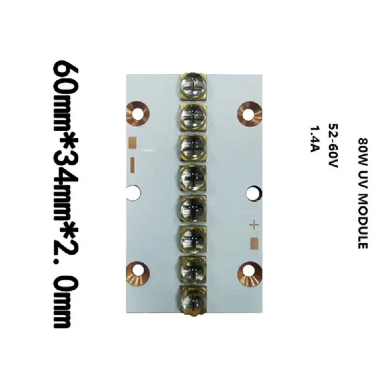 UV LED Strip Module for 3D Printing Ink Curing Jewelry Identification Banknote Verification Manicure Irradiation Amber 80W Lamp