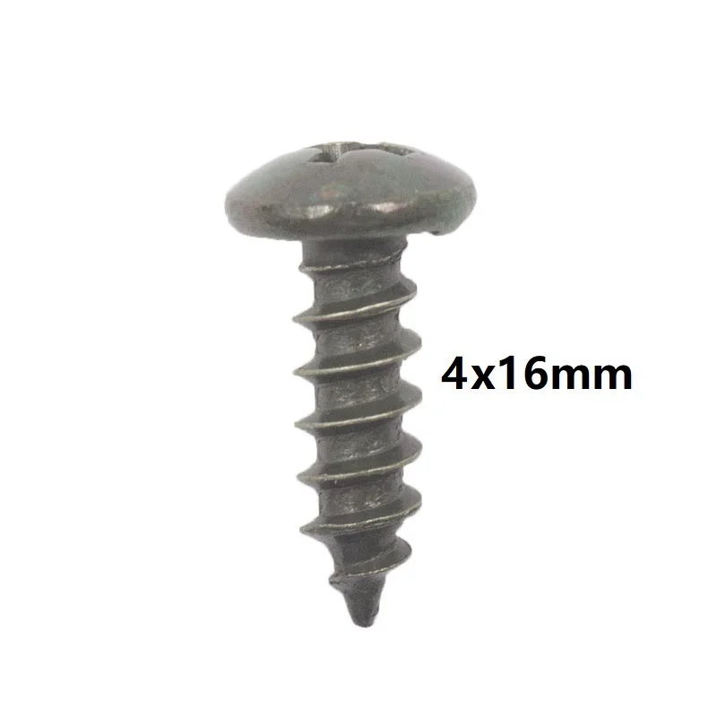 15pcs M4 Screws Auto Car Body Retainer Clips M4 Metal Rivet 4mm Cross Self Tapping Screws