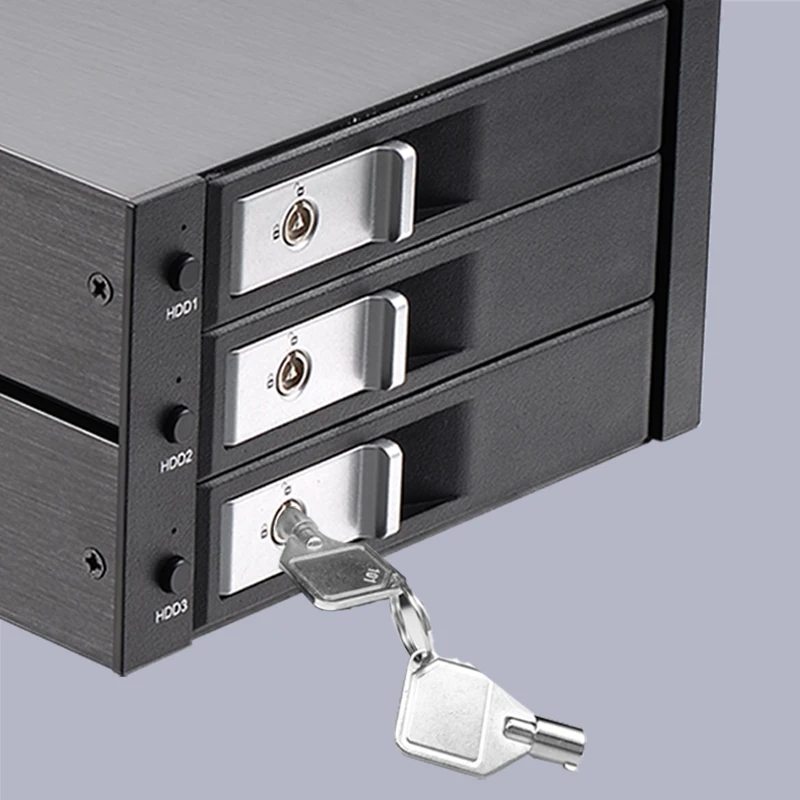 GloryStar 3*3.5 Inch Internal Hdd Mobile Rack Hard Drive Backplane Enclosure For 2*5.25\
