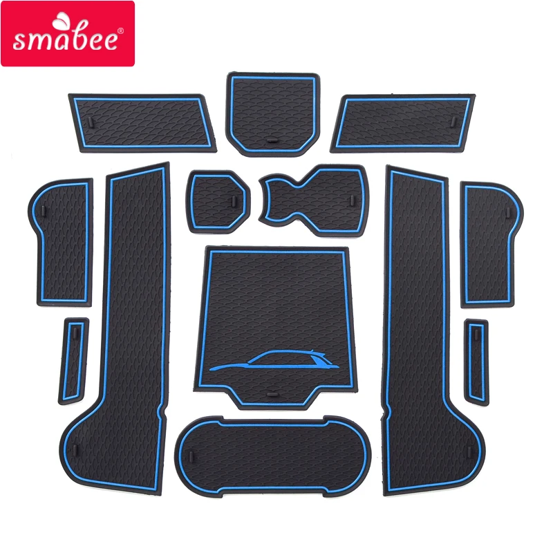 smabee Anti-Slip Gate slot Cup Mat for VW T-ROC 2017 2018 2019 TROC T ROC Interior Accessories Non-Slip Pad Rubber Car Sticker