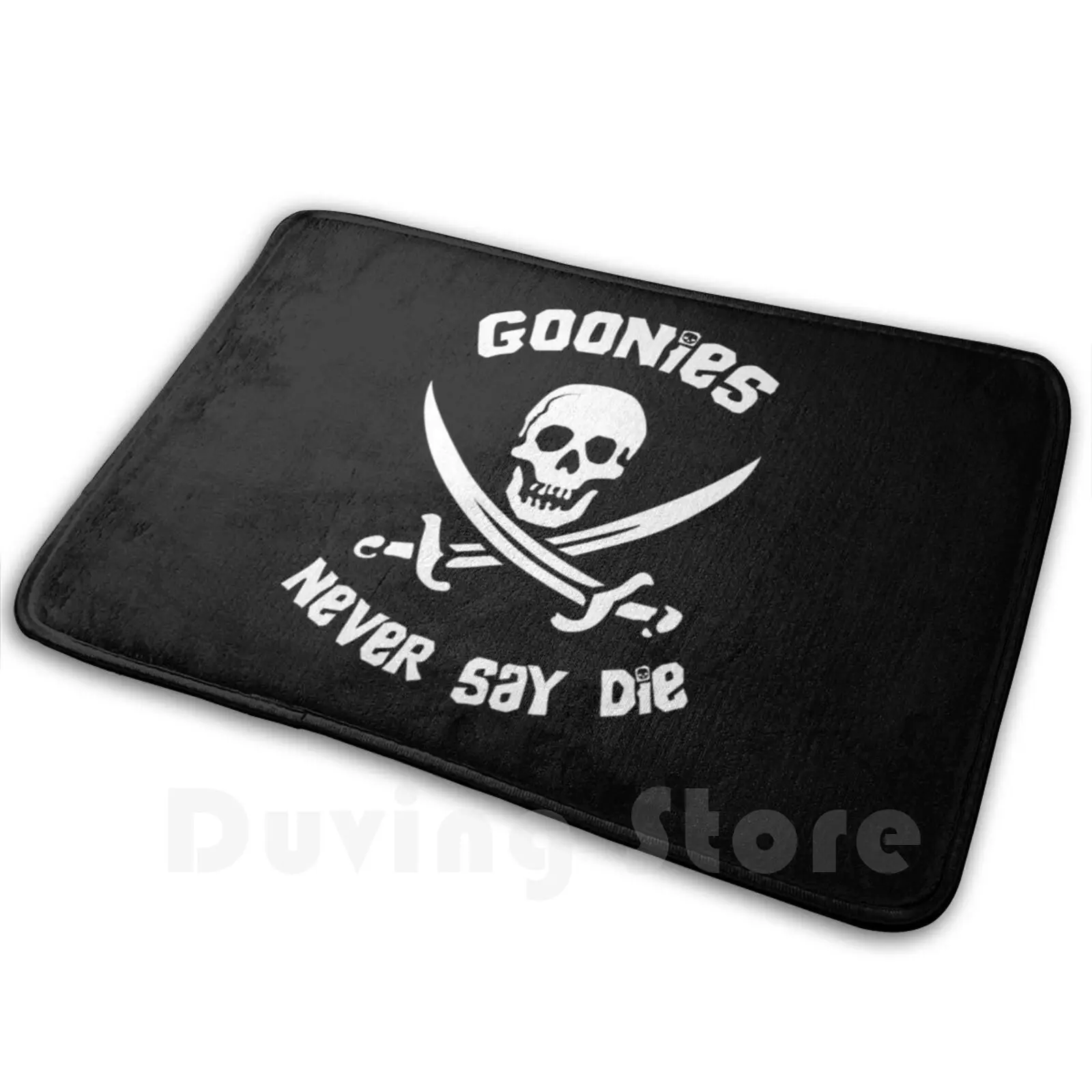 Goonies Never Say Die-alfombra, cojín, suave, antideslizante, Goonies, piratas, nunca dice, espadas de calavera, Astoria, un ojo
