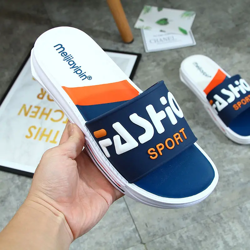 

Шлепанцы для дома Coslony мужские, пляжные сандалии, Нескользящие, резиновая подошва, летняя уличная одежда, сланцы