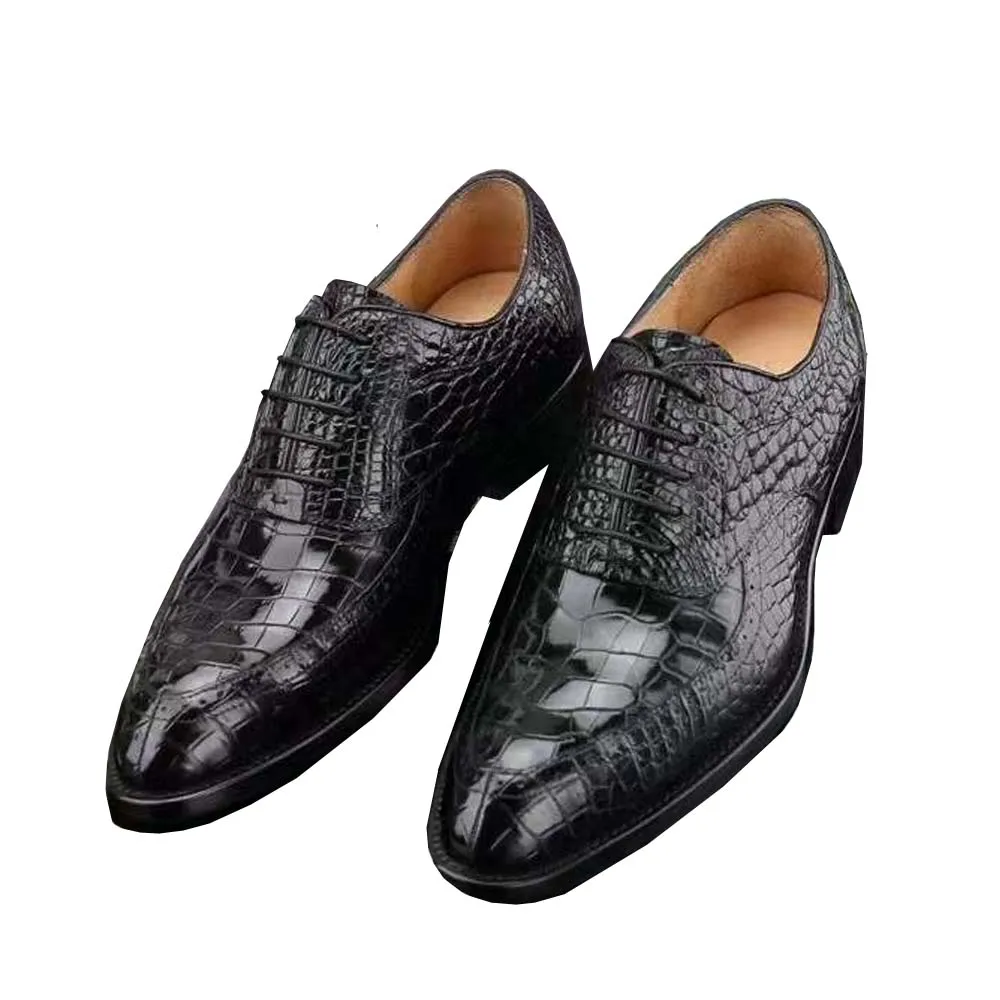 yinshang new men dress shoes male formal shoes men crocodile leather shoes crocodile leather shoes