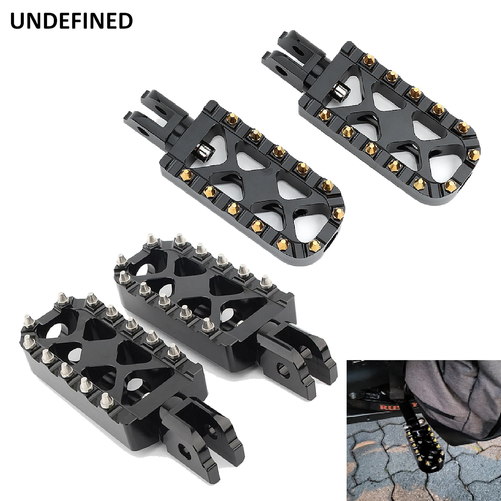 For Harley Softail 2018-2023 MX Foot Pegs Motorcycle Front Rear Footrests Pedals Fat Boy Street Bob FXDR Low Rider S Breakout