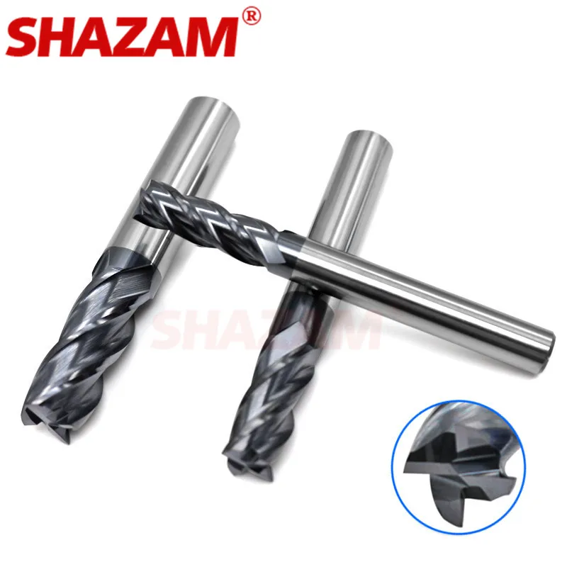 Sistema britannico Fresa Rivestimento In Lega di Tungsteno Acciaio per Utensili Cnc Fresa 1/8 Kit SHAZAM Fresatura Strumenti 5/16 1/2 3/8