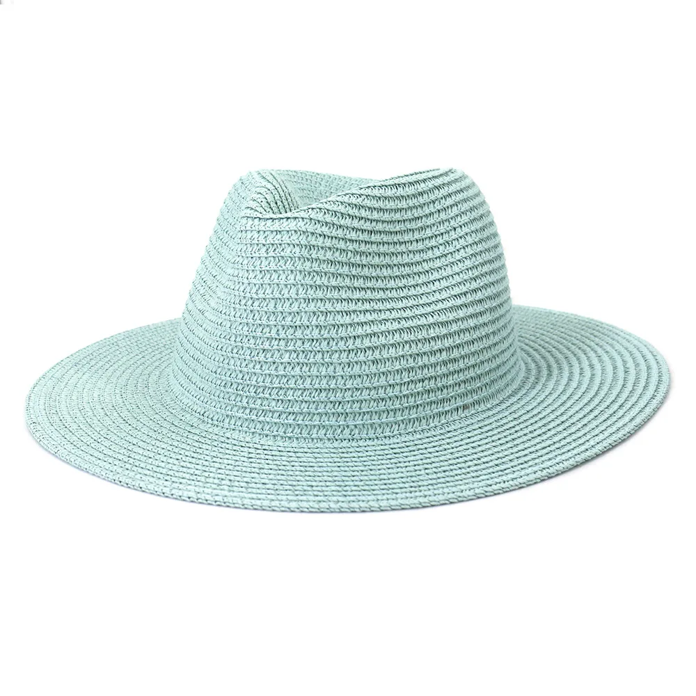 Großhandel Sun Hüte Männer Frauen Sommer Panama Breite Krempe Stroh Hüte Mode Bunte Outdoor Jazz Strand Sonnenschutz Kappe – Detail 20