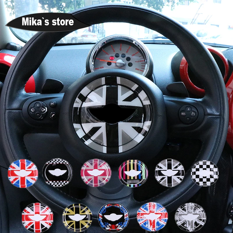 For MINI COOPER R55 R56 R57 R58 R59 R60 R61 Clubman Countryman Steering Wheel Center 3D Dedicated Car Sticker Decal Accessories