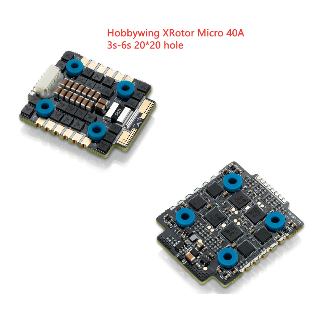 

20x20mm Hobbywing XRotor Micro 40A 3S-6S BLheli_32 Dshot1200 Ready 4in1 Brushless ESC for RC Drone FPV Racing freestyle