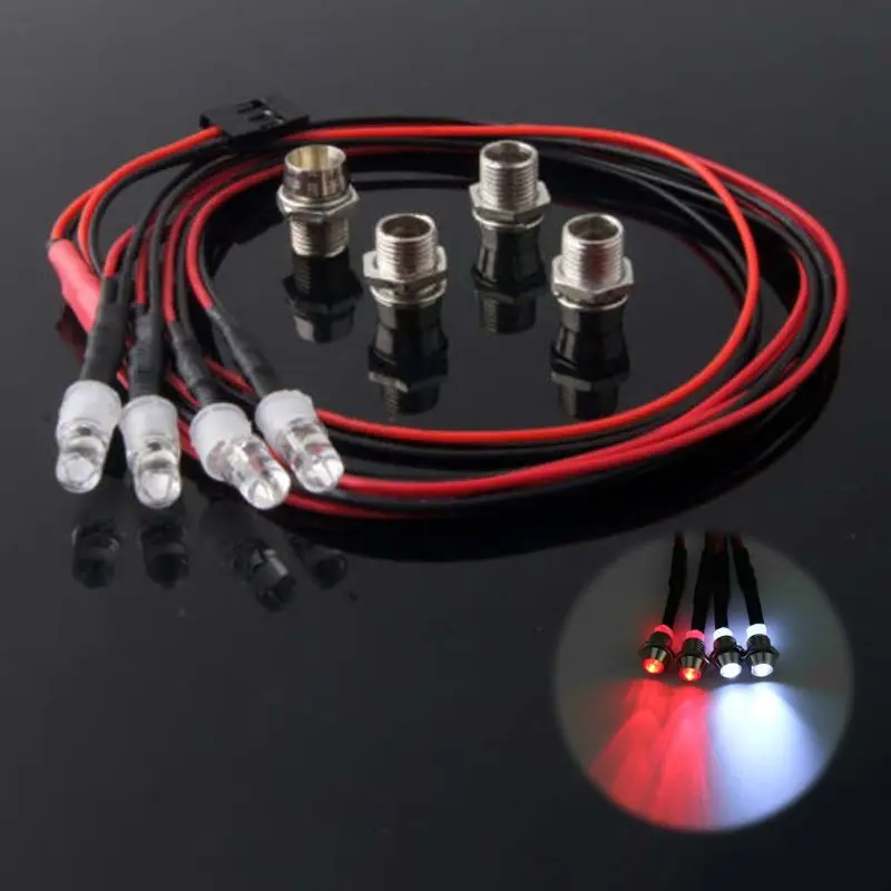 Model Car Upgrade Modified Parts Accessories LED Car Light 4/6/8/12 Lights 5mm/3mm Lamp Beads for 1/10 RC Car Dropshipping