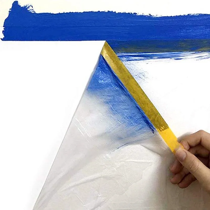 2 pces pre-gravado proteção de filme de máscara pe cobrindo a fita de pano para pintura a spray pintura automóvel e móveis à prova de poeira