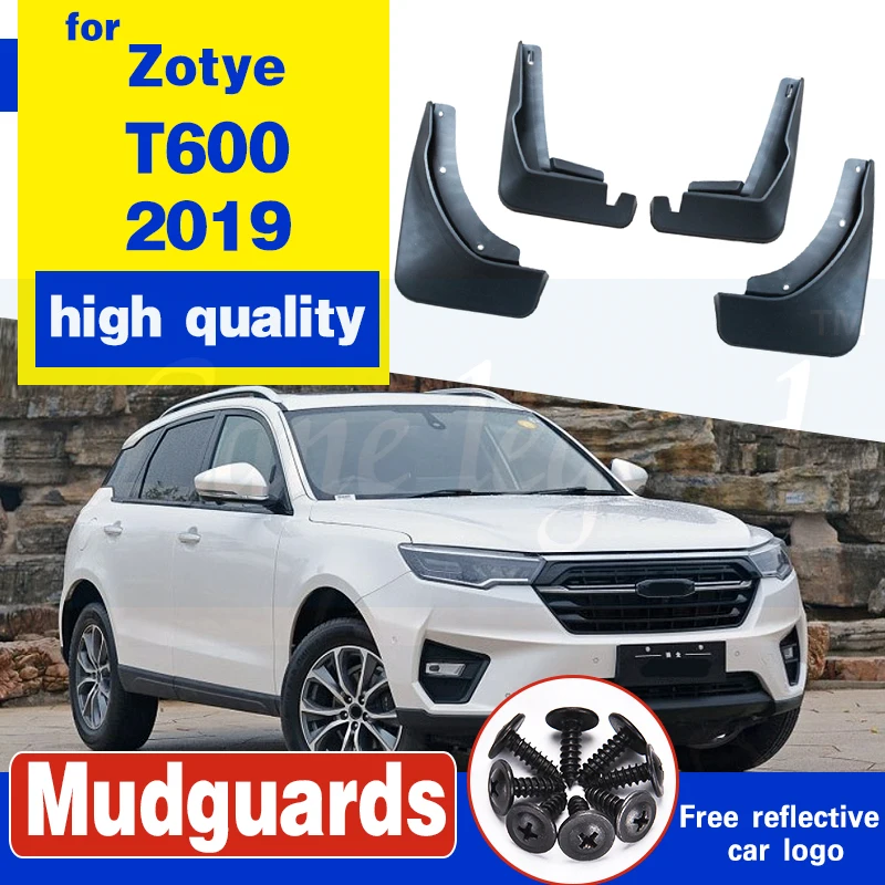 

for ZOTYE T600 2019 4pcs Car for Fender Flares Mud Flaps Splash Guards Mudguards Mudflaps