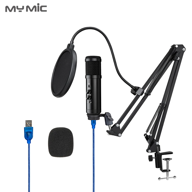 

My Mic BM200UX Reverberation Condenser Recording Studio USB Microphone With Adjustable Arm Stand For Broadcasting