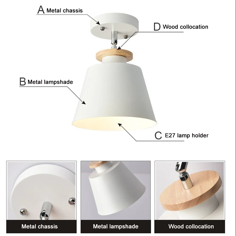 Imagem -06 - Nordic Simples e Moderno Luz de Teto Led Metal Lâmpadas Teto para Sala Estar Cozinha Café Pendurado Luz E27 Luminárias