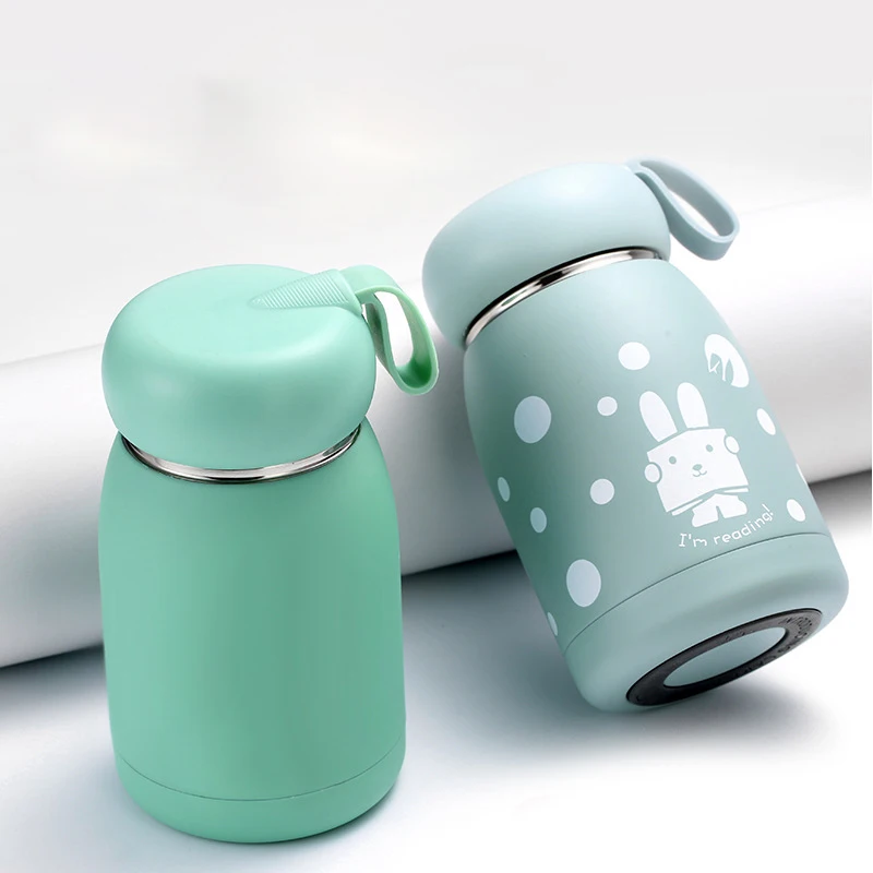 

320ml Portable Coffee Thermos In-Car Tea Mug Cute Water Bottle Stainless Steel Insulation Cup Vacuum Flasks Travel Drink Tumbler