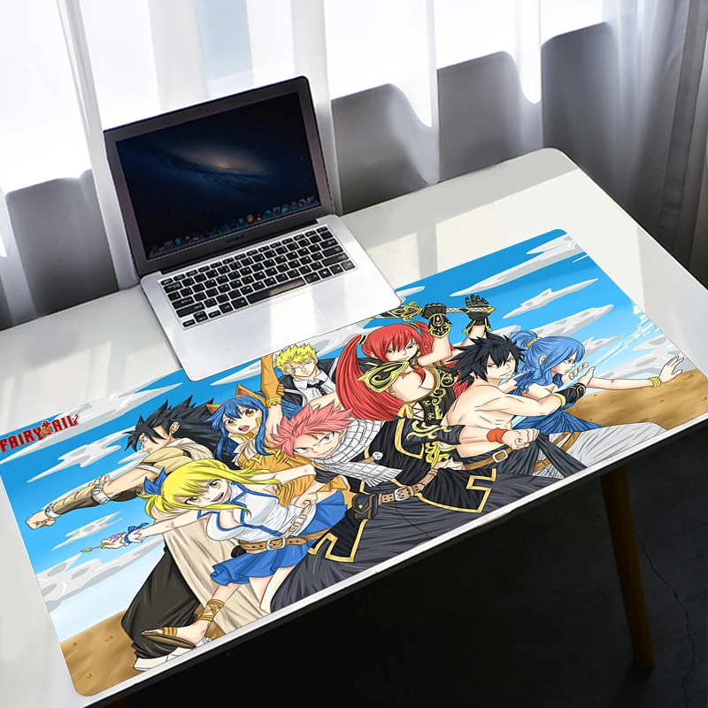 Anime Large Gaming Mousepad Gamer Computer Big Mouse Mat Locking Edge Speed RubberMouse Pad Gamer Keyboard Desk Mat Fairy Tail