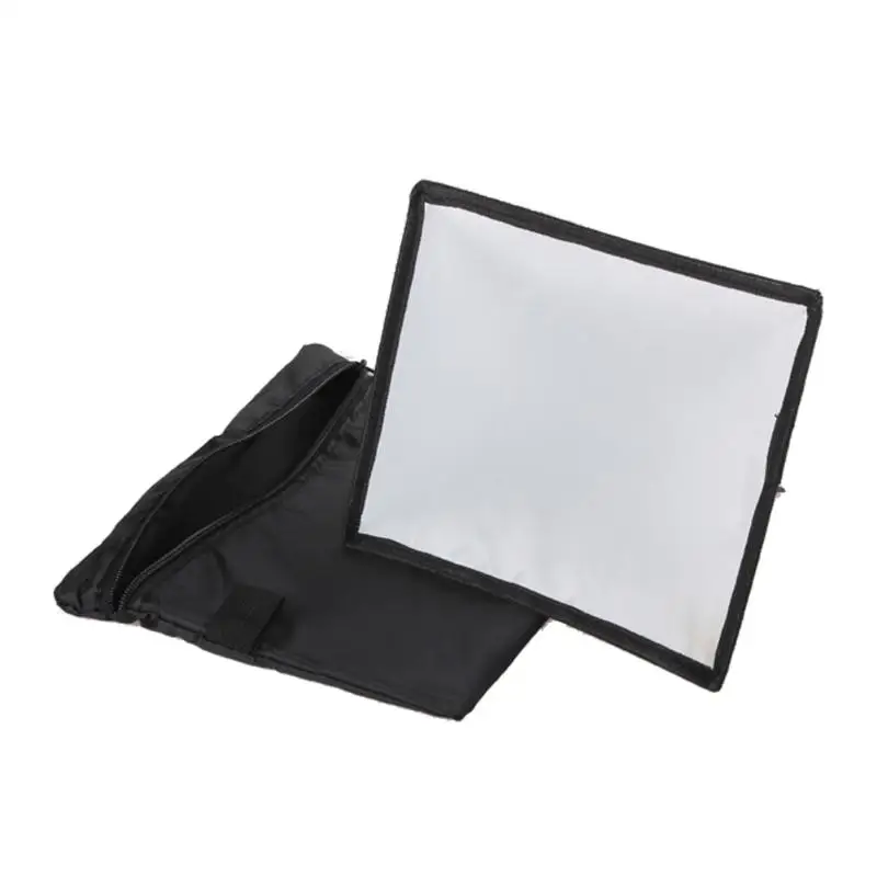 Silver Reflector Flash Diffuser Softbox Professional Mini Photo Diffuser Soft Light Box for Canon Nikon Sony Camera 17cm*15cm