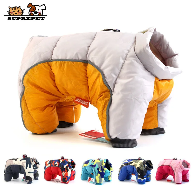

SUPREPET зимняя одежда для собак теплая куртка утепленное хлопковое пальто для домашних животных водонепроницаемая для маленьких собак многоцветная удобная куртка