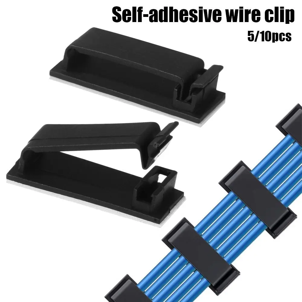 Self-adhesive Wire Holder Organizer Cable Clamp Cord Management Table Desk Storage Electrical Equipment Supplies Fixing Clip