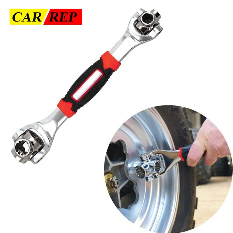 

52 in 1 Tools Socket Works Universal Ratchet Spline Bolts Sleeve Rotation Hand Tools 360 Degree Multipurpose Tiger Wrench