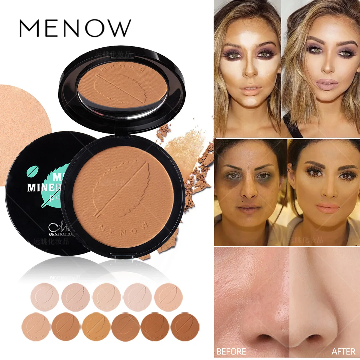 Menow F644 Cosmetics Natural Moisturizing Concealer Is Not Easy To Remove Makeup Highlighter Bronzer Gift for Women Hot Selling