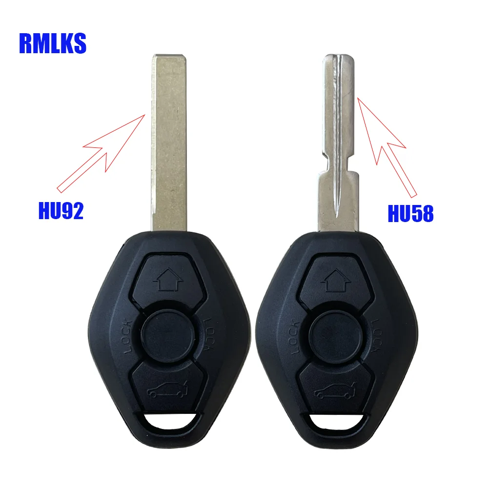 3 Button Fob Car Key Shell Remote Key Replacement Case For BMW 3 5 7 SERIES Z3 Z4 X3 X5 M5 325i E38 E39 E46 HU58 HU92 Blade