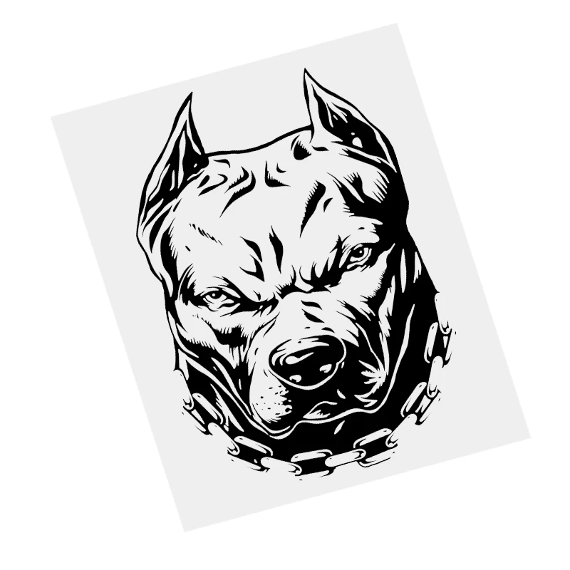 

S61349# Pitbull Black Transparent Car Sticker Vinyl Decal Waterproof Decors for Motorcycle Bumper Laptop